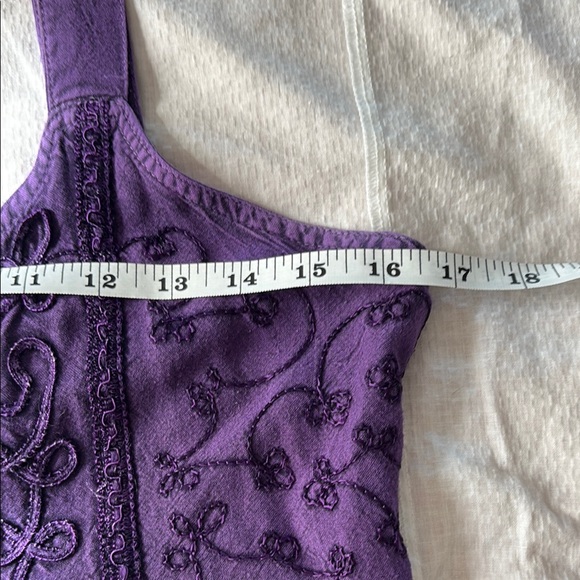 Elegant Purple Sleeveless Dress - Picture 5 of 12